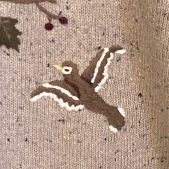 Christopher & Banks Hand Embroidered Bird Cardigan Sweater Large Y2K - Picture 9 of 15